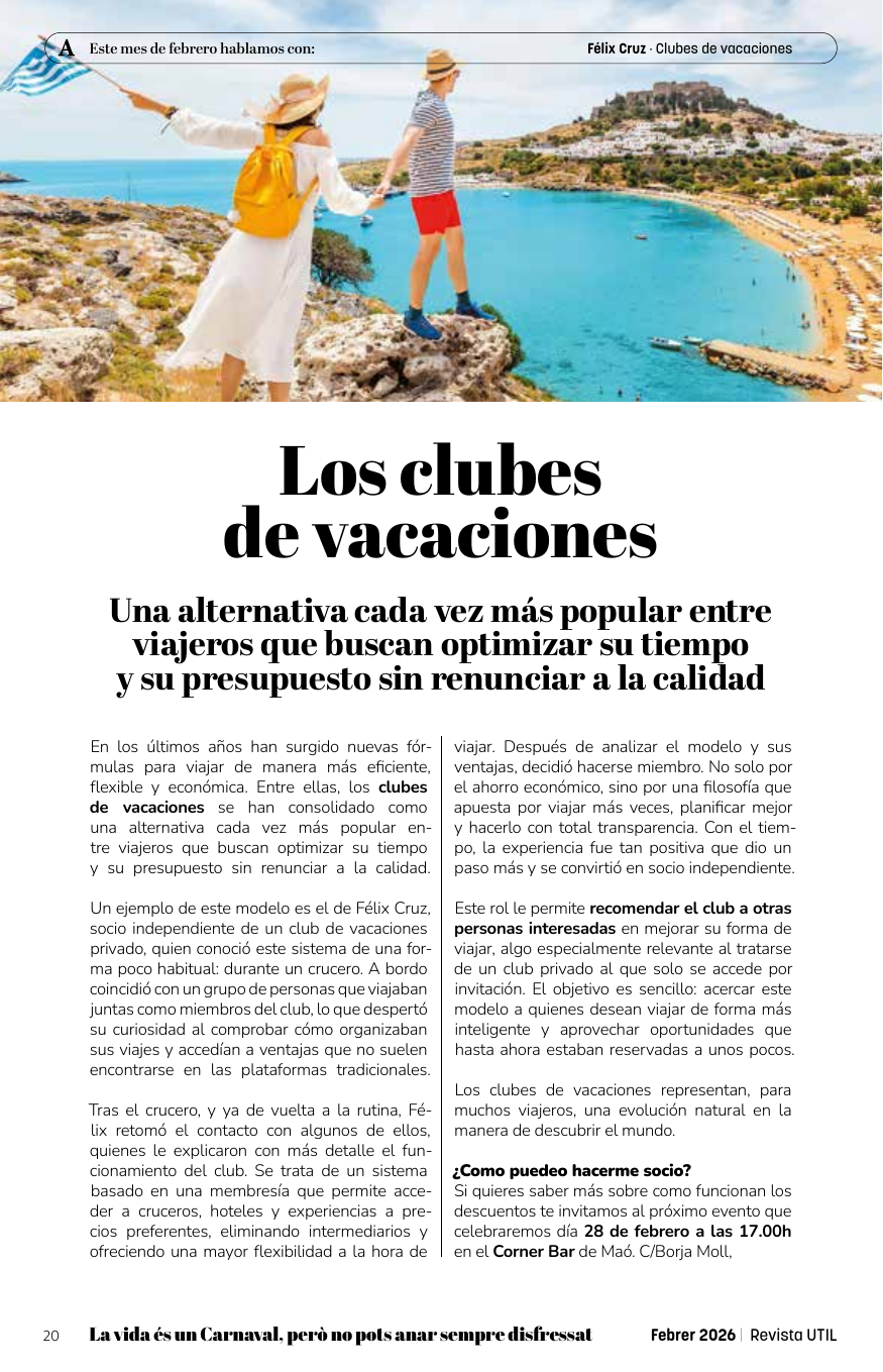 Página 20 - Artículo Clubes de Vacaciones